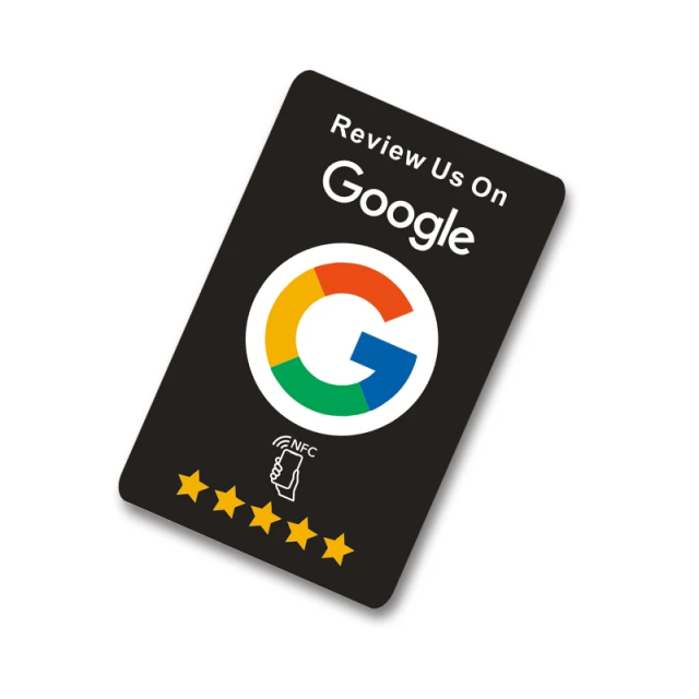 Carte Avis Google NFC - PVC Noir