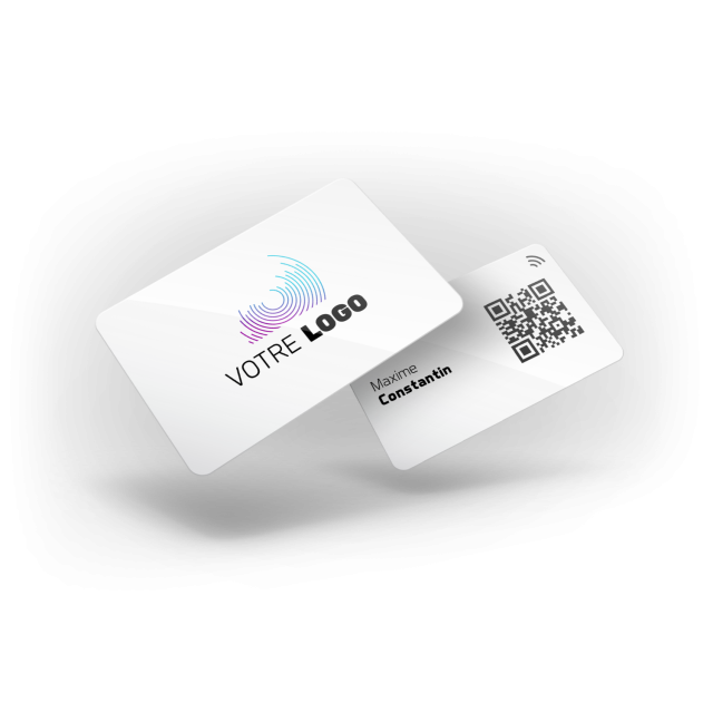 Carte de Visite NFC - PVC Blanc